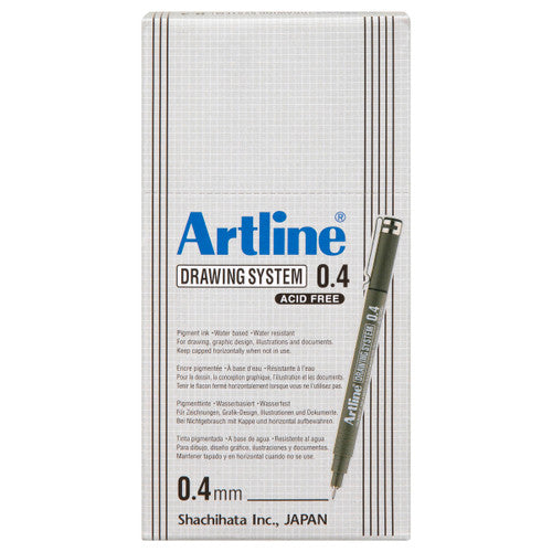 Artline 234 Drawing System Pen 0.4mm Black Box of 12
