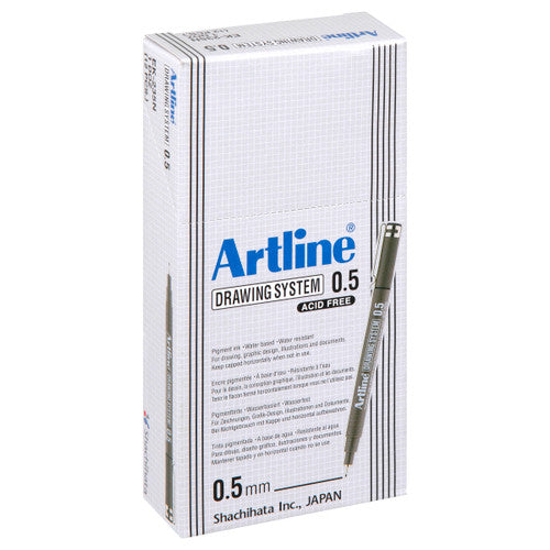 Artline 235 Drawing System Pen 0.5mm Black Box of 12