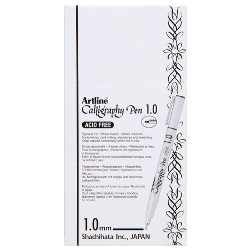 Artline 241 Calligraphy Pen 1mm Black Box of 12