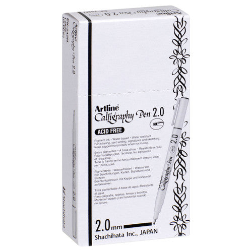 Artline 242 Calligraphy Pen 2mm Black Box of 12