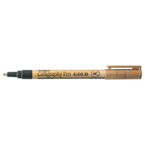 Artline 993 Calligraphy Pen 2.5mm Metallic Gold Box of 12