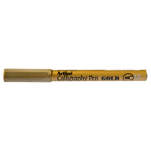 Artline 993 Calligraphy Pen 2.5mm Metallic Gold Box of 12