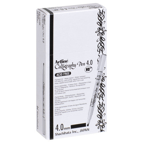 Artline 244 Calligraphy Pen 4mm Black Box of 12