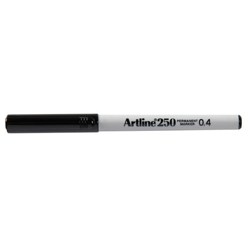 Artline 250 Permanent Marker 0.4mm Black Pack of 2