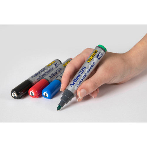 Artline 370 Flipchart Marker 2mm Bullet Assorted Wallet of 4