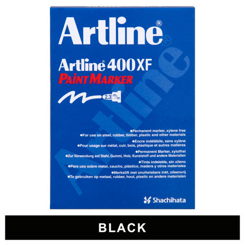 Artline 400 Paint Marker 2.3mm Bullet Black Box of 12
