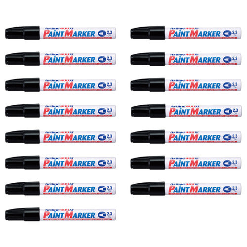 Artline 400 Paint Marker Permanent 2.3mm Bullet Black Box of 12