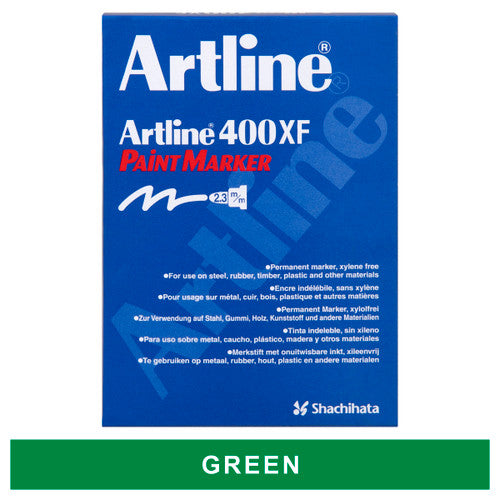 Artline 400 Paint Marker 2.3mm Bullet Green Box of 15