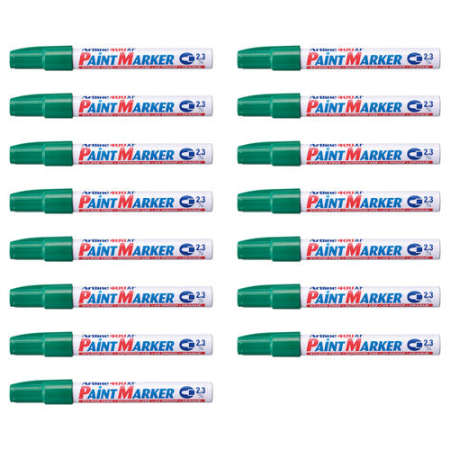 Artline 400 Paint Marker Permanent 2.3mm Bullet Green Box of 15