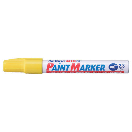 Artline 400 Paint Marker Permanent 2.3mm Bullet Yellow Box of 15