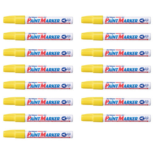 Artline 400 Paint Marker Permanent 2.3mm Bullet Yellow Box of 15