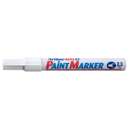 Artline 400 Paint Marker Permanent 2.3mm Bullet White Box of 12