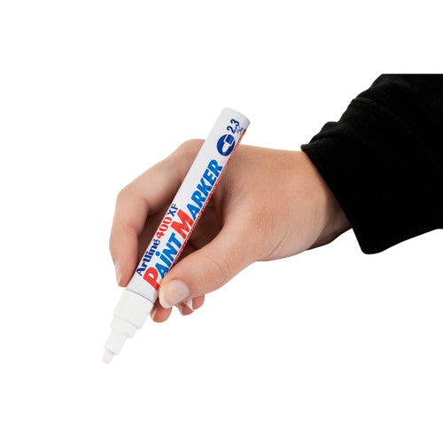 Artline 400 Paint Marker Permanent 2.3mm Bullet White Box of 12