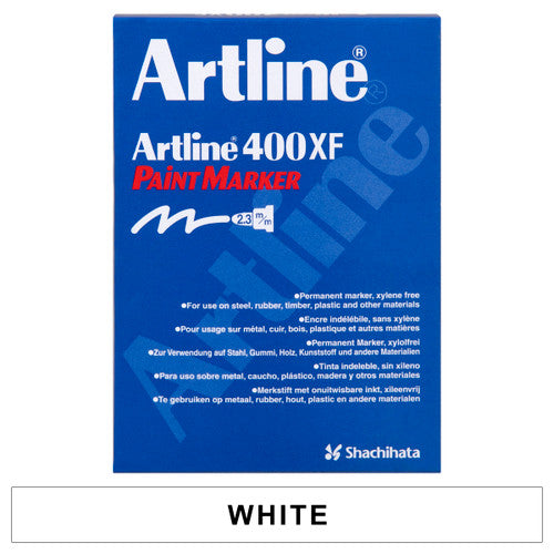 Artline 400 Paint Marker Permanent 2.3mm Bullet White Box of 12
