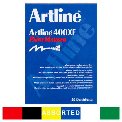 Artline 400 Paint Marker 2.3mm Bullet Assorted Box of 12