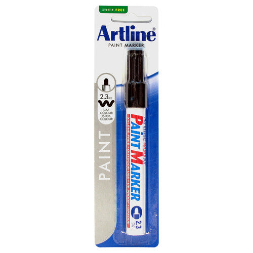 Artline 400 Paint Marker 2.3mm Bullet Hangsell Black Pack of 1