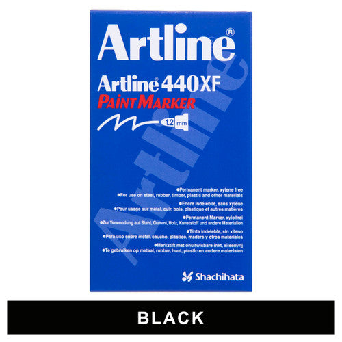 Artline 440 Paint Marker 1.2mm Bullet Black Box of 12
