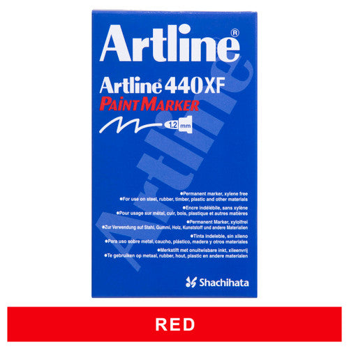 Artline 440 Paint Marker 1.2mm Bullet Red Box of 12