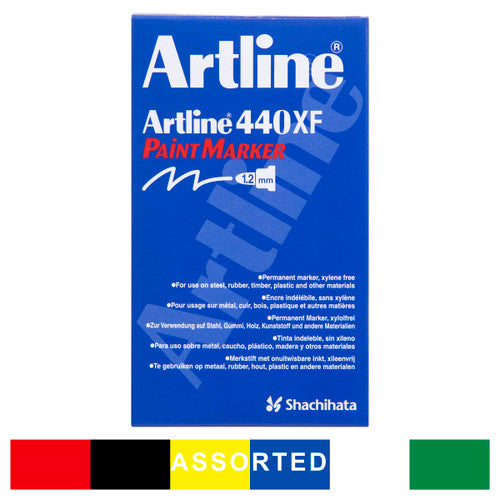 Artline 440 Paint Marker 1.2mm Bullet Assorted Box of 12