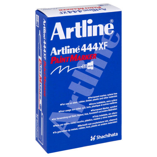 Artline 444 Paint Marker 0.8mm Plastic Tip Black Box of 12