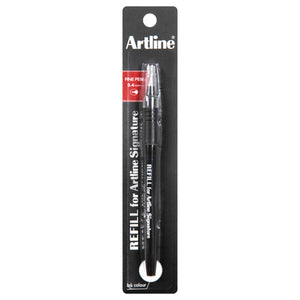 Artline Signature fine pen refill with black ink on a hanging card printed REFILL for Artline Signature and FINE PEN 0.4mm