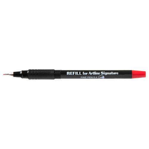 Artline Signature Fineliner Pen Refill Red Box of 12