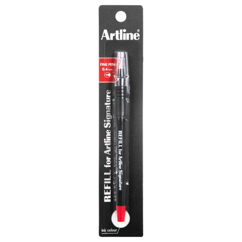 Artline Signature Fineliner Pen Refill Red Box of 12