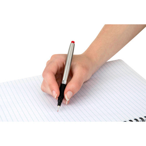 Artline Signature Silver Fineliner Pen Red
