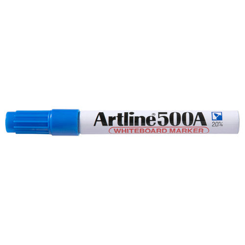Artline 500A Whiteboard Marker 2mm Bullet Hangsell Blue Pack of 1 (*EOL)
