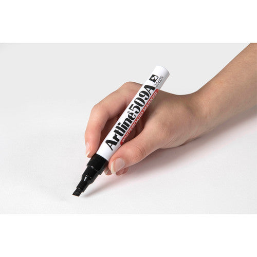 Artline 509A Whiteboard Marker 5mm Chisel Nib Black Box of 12