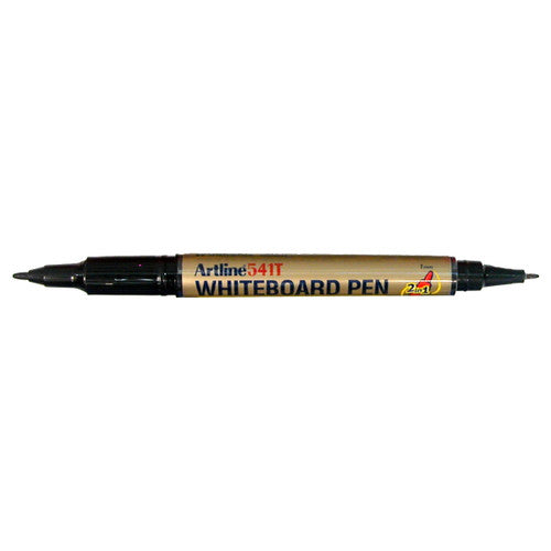 Artline 541T Whiteboard Marker Fine Dual Nib 0.4mm/1mm Black Box of 12