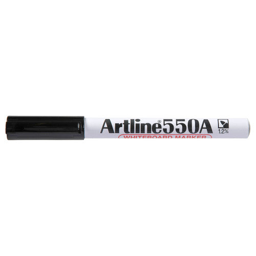 Artline 550A Whiteboard Marker 1.2mm Bullet Nib Black Box of 12
