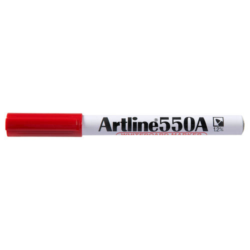 Artline 550A Whiteboard Marker 1.2mm Bullet Red Box of 12