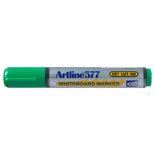 Artline 577 Whiteboard Marker 3mm Bullet Nib Green Box of 12