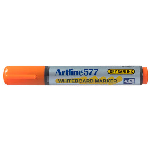 Artline 577 Whiteboard Marker 3mm Bullet Nib Orange Box of 12