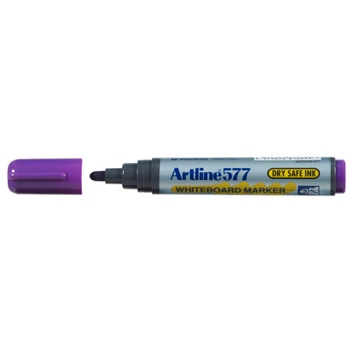 Artline 577 Whiteboard Marker 3mm Bullet Nib Purple Box of 12