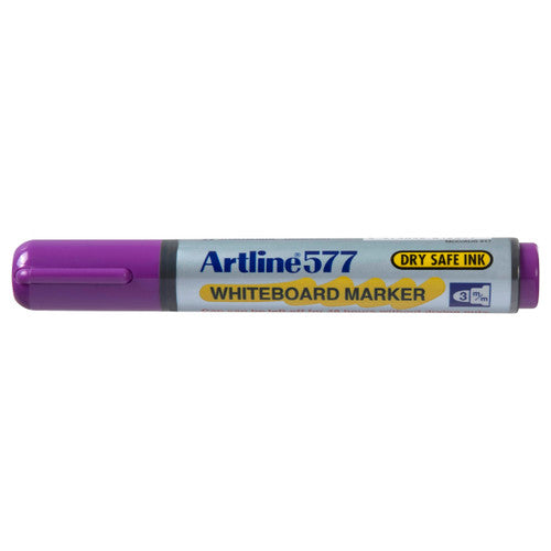 Artline 577 Whiteboard Marker 3mm Bullet Nib Purple Box of 12