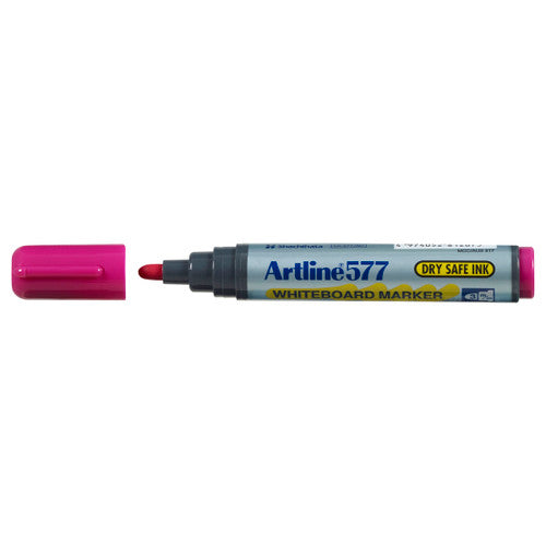 Artline 577 Whiteboard Marker 3mm Bullet Nib Pink Box of 12