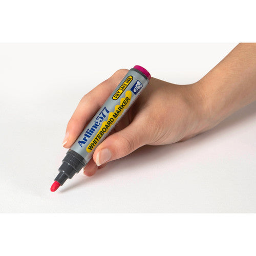 Artline 577 Whiteboard Marker 3mm Bullet Nib Pink Box of 12