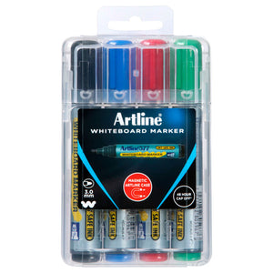 Artline 577 whiteboard markers 157744HC in a clear plastic hard case printed Magnetic Artline Case