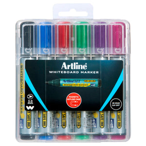 Artline 577 markers in a clear hard case with hang tab, pack reads Magnetic Artline Case, code 157746HC