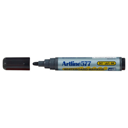 Artline 577 Whiteboard Marker 3mm Bullet Hangsell Black Pack of 1