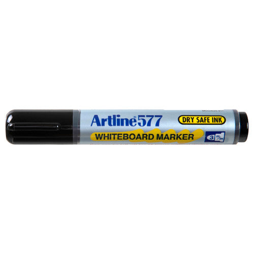 Artline 577 Whiteboard Marker 3mm Bullet Hangsell Black Pack of 1