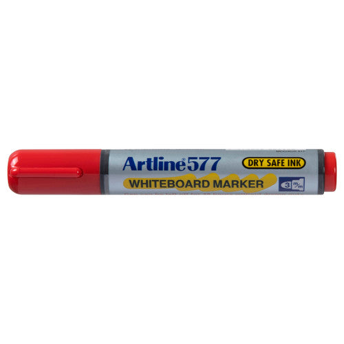 Artline 577 Whiteboard Marker 3mm Bullet Nib Red Pack of 2