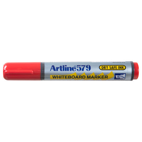 Artline 579 Whiteboard Marker 5mm Chisel Nib Red Box of 12