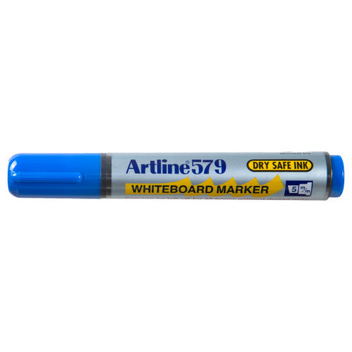 Artline 579 Whiteboard Marker 5mm Chisel Nib Blue Box of 12