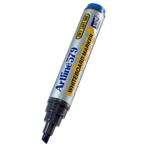 Artline 579 Whiteboard Marker 5mm Chisel Nib Blue Box of 12