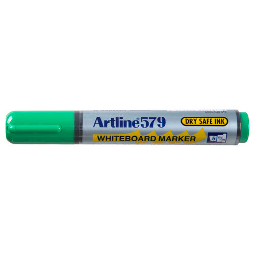 Artline 579 Whiteboard Marker 5mm Chisel Nib Green Box of 12