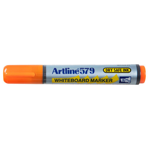 Artline 579 Whiteboard Marker 5mm Chisel Nib Orange Box of 12