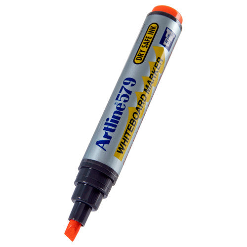 Artline 579 Whiteboard Marker 5mm Chisel Nib Orange Box of 12